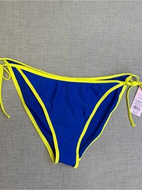 Blue Bikini Bottom with Yellow Accents